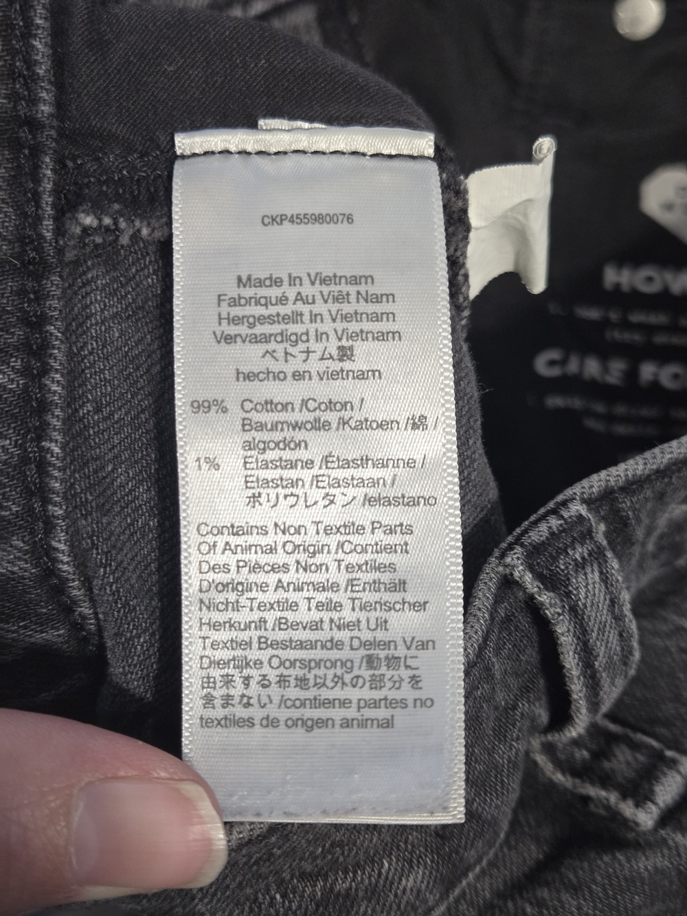 Madewell The Perfect Vintage Jean 23P Black High Rise Straight Crop Petite - Picture 4 of 8